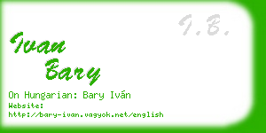 ivan bary business card